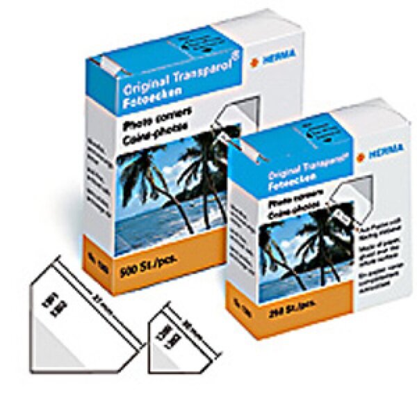 Fotoecken extra gross 100St selbstklebend 2er Streifen