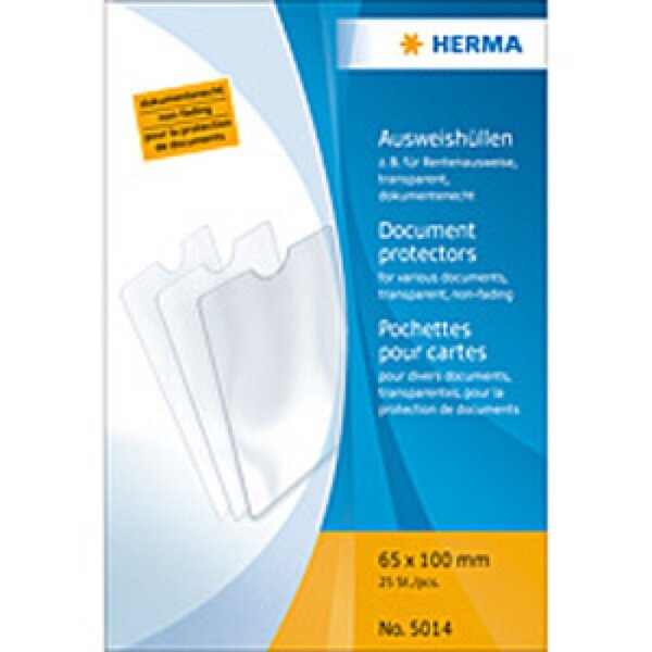 Ausweishülle 65x100mm transparent für z.B. Rentenausweise