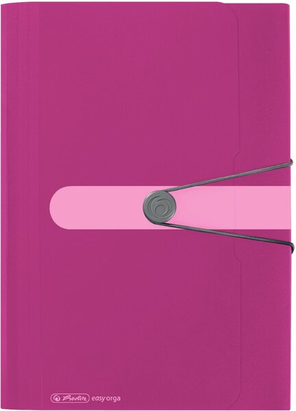 HERLITZ Fächermappe PP 12F beere Gummizug Visitenkartenfach