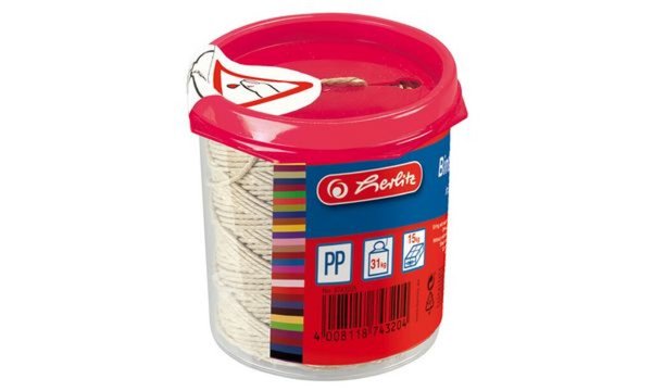 HERLITZ Verpackungs-Kordel-Spender PACK-O-MAT, Länge: 120 m braun, Reißkraft: 3