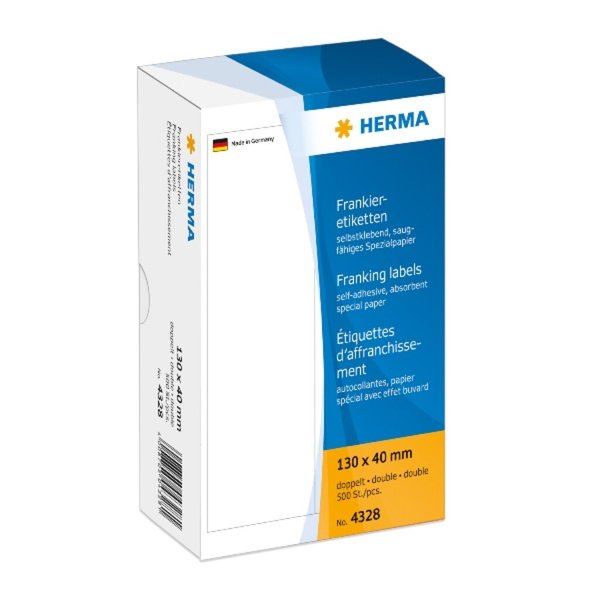 HERMA Frankieretiketten doppelt 130x40 mm 500 St. HERMA Frankieretiketten doppelt 130x40 mm 500 St.