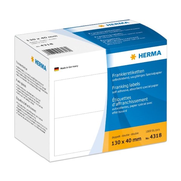 HERMA Frankieretiketten doppelt 130x40 mm 1000 St.