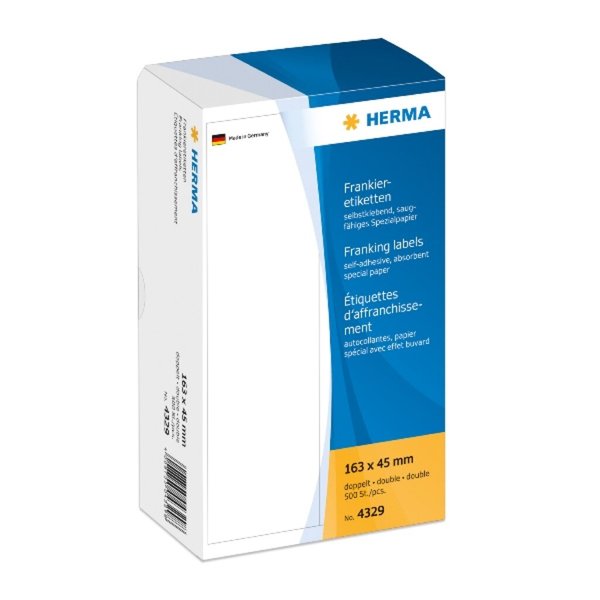 HERMA Frankieretiketten doppelt 163x45 mm 500 St. HERMA Frankieretiketten doppelt 163x45 mm 500 St.