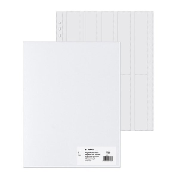 HERMA Negativhüllen transparent für 10 x 4 Streifen 100 St.