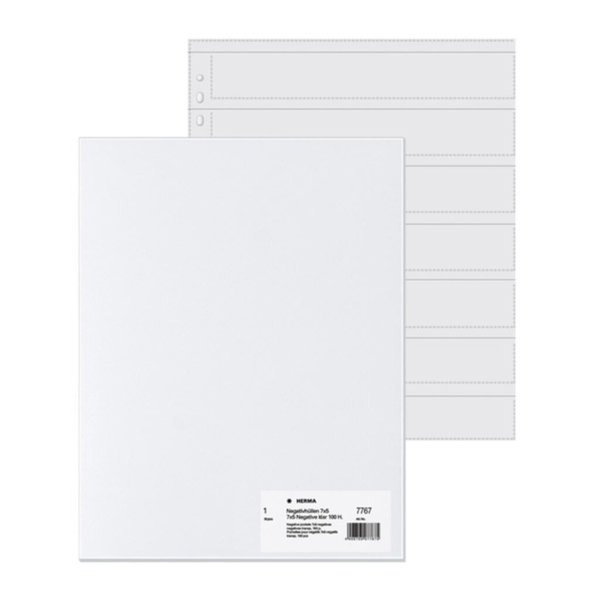 HERMA Negativhüllen transparent für  7 x 5 Streifen 100 St.