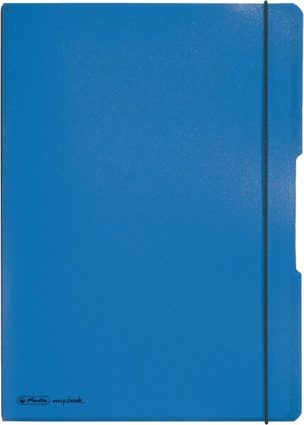 Notizheft flex PP, liniert + kariert (je 40 Blatt), Papier 80g, blau,