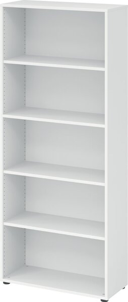 Regal 5 Ordnerhöhen, 33 cm tief Korpus Weiß, 80 x 33 x 188 cm (BxTxH)