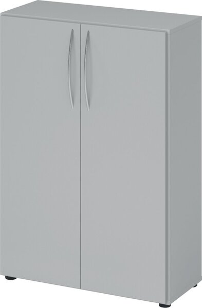Schrank 3 Ordnerhöhen, 34,6 cm tief BM Korpus und Front Grau
