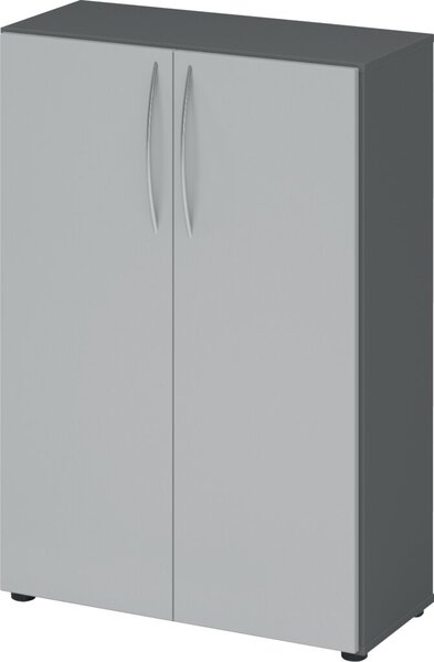 HAMMERBACHER Aktenschrank 4550, V4550/G/5/BM grafit, lichtgrau 2 Fachböden 80,0 x 34,6 x 114,4 cm
