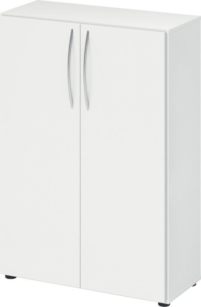 Schrank 3 Ordnerhöhen, 34,6 cm tief BM Korpus und Front Weiß