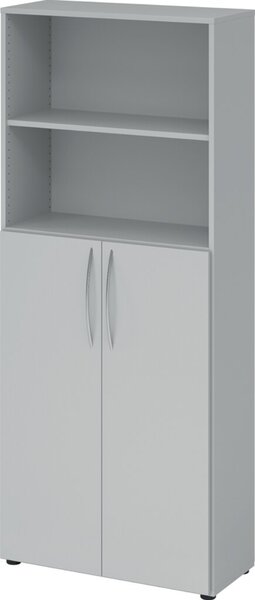 Regal 5 Ordnerhöhen, 3 Ordnerhöhen hinter Türen, Türen unten angebracht