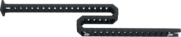 Kabelkette vertikal, schwarz, 5 x 2 cm geeignet für Arbeitshöhe von 60-130 cm