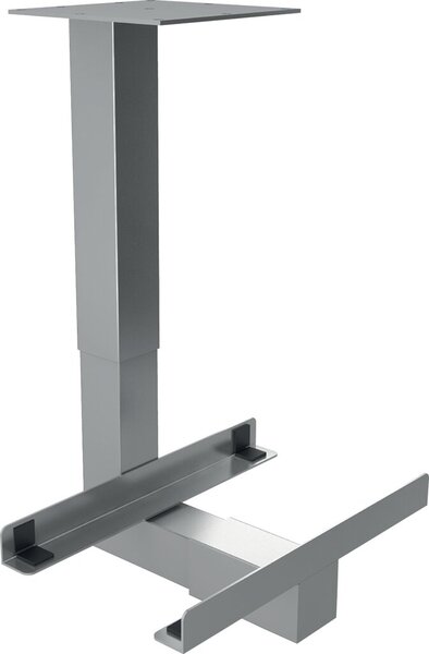 PC-Halter Silber zum Unterschrauben unter eine Tischplatte von mindestens