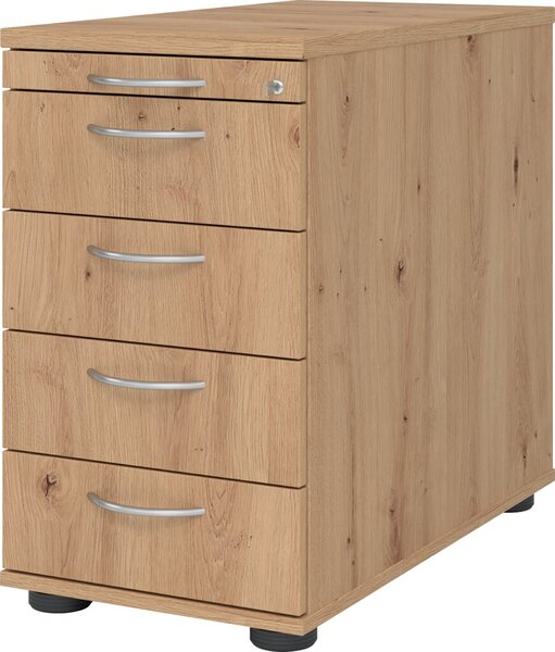 Standcontainer 80 cm, 4 Schübe, Schloß Korpus und Front Assteiche