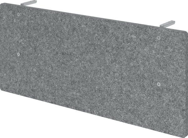 Sichtblende, Schallschutz für 120er Tisch, grau-meliert, Filzoptik, aus