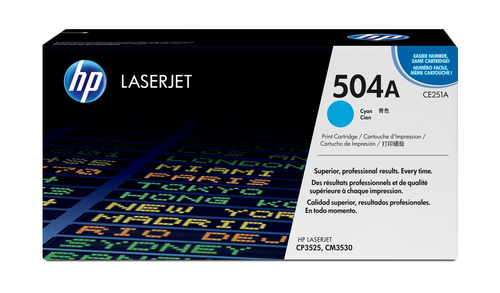 HP 504A Cyan LaserJet Tonerpatrone (CE251A)