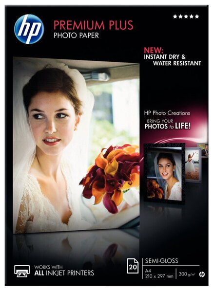 HP Premium Plus Semi-gloss Photo Paper-20 Blatt/A4/210 x 297 mm 300g/m2