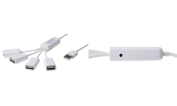 HUB USB 2.0 04 Port Digitus DA-70216 / Slim Spider HUB