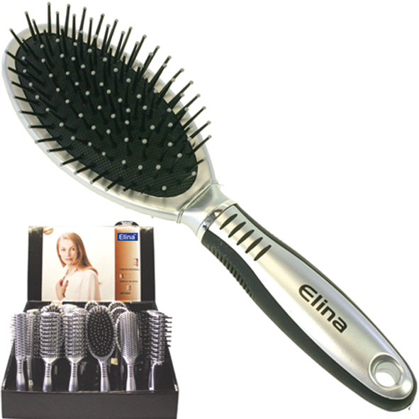 Haarbürsten Luxus gummierter Griff | 36 Stück im Display 6 verschieden Haarbürsten Haarbürsten Luxus gummierter Griff | 36 Stück im Display 6 verschieden Haarbürsten