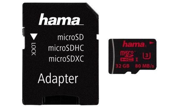 Hama microSDXC UHS Speed Class 3 64GB inkl. Adapter/Mobile