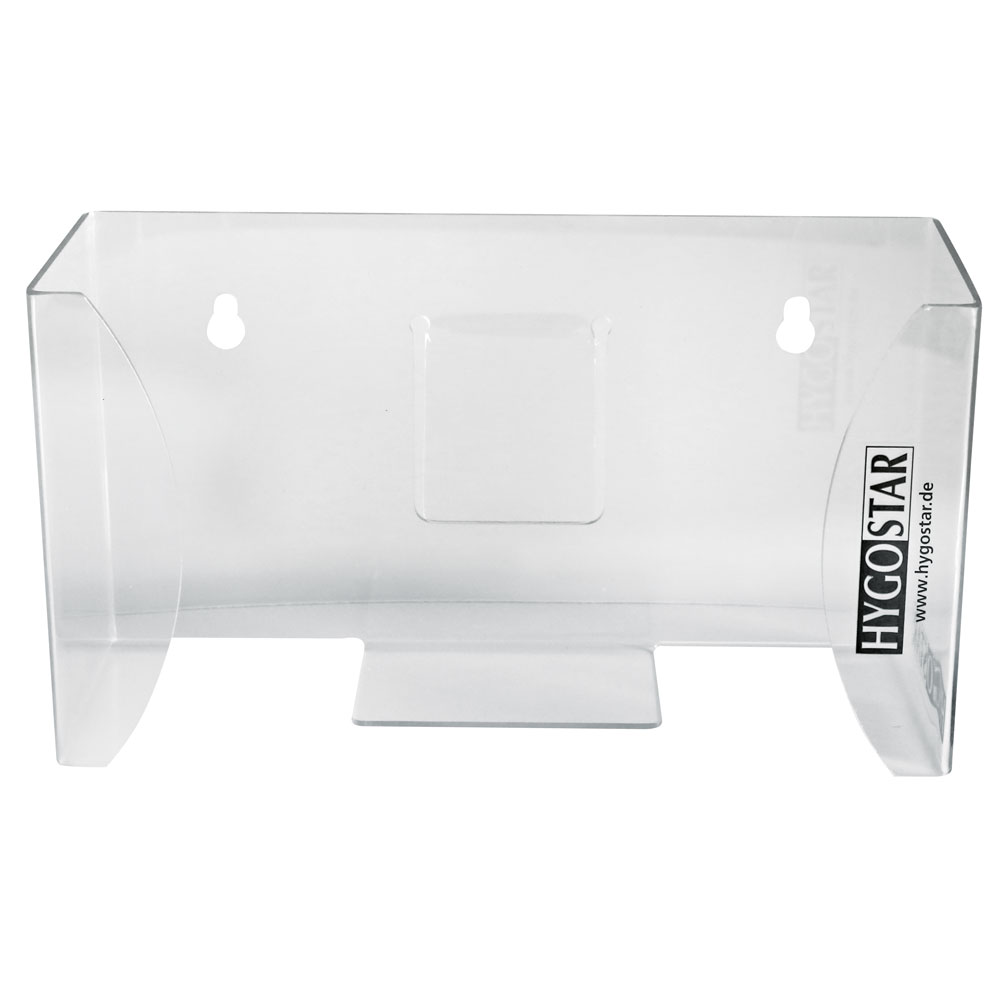 Handschuhboxen-Spender Kunststoff 1-fach | transparent Acryl besonders flexibel, lebensmittelecht Handschuhboxen-Spender Kunststoff 1-fach | transparent Acryl besonders flexibel, lebensmittelecht