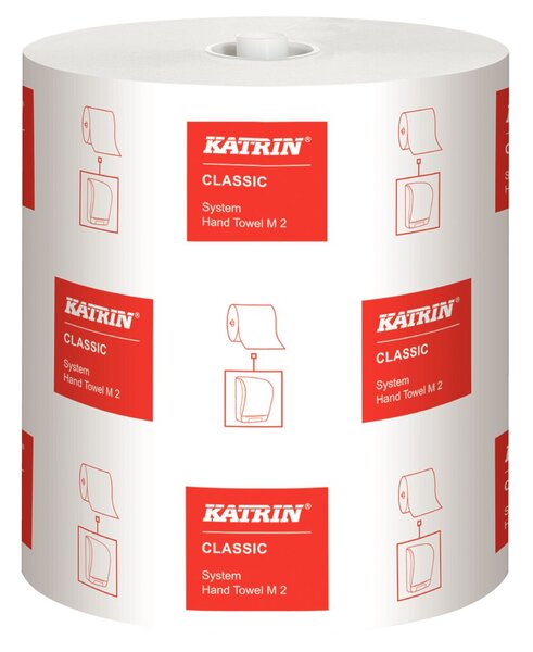 Handtuchrolle Katrin Classic M2, 6 System Rolle weiß 21 cm x 160 m