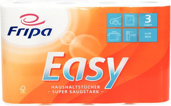 Haushaltsrollen Küchenrollen Easy 3-lagig 100% Zellstoff, hochweiß