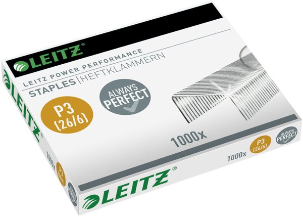 Heftklammern P3 26/6 verzinkt Stahl Heftleistung: 30 Blatt
