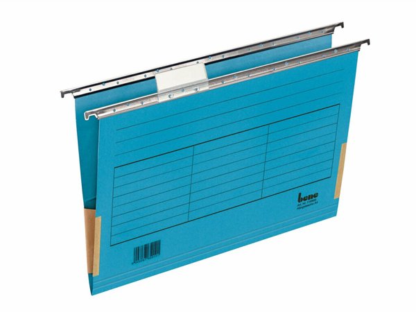 Hängemappe A4 mit Frosch blau 230g/qm Farbkarton, Beschriftungs-