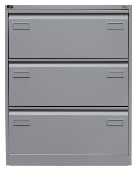 Hängeregistraturschrank, doppelbahnig, 3 Hängeregistraturen, silber