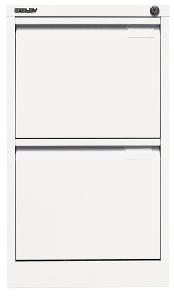 Hängeregistraturschrank, einbahnig, 2 Hängeregistraturen, weiß