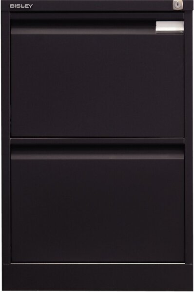 Hängeregistraturschrank, einbahnig, 2 Hängeregistraturen, schwarz