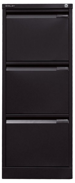 Hängeregistraturschrank, einbahnig, 3 Hängeregistraturen, schwarz