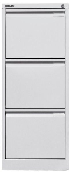 Hängeregistraturschrank, einbahnig, 3 Hängeregistraturen, grau