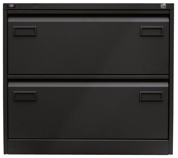 Hängeregistratuschrank schwarz Light, 2Bahn/2Schubl.