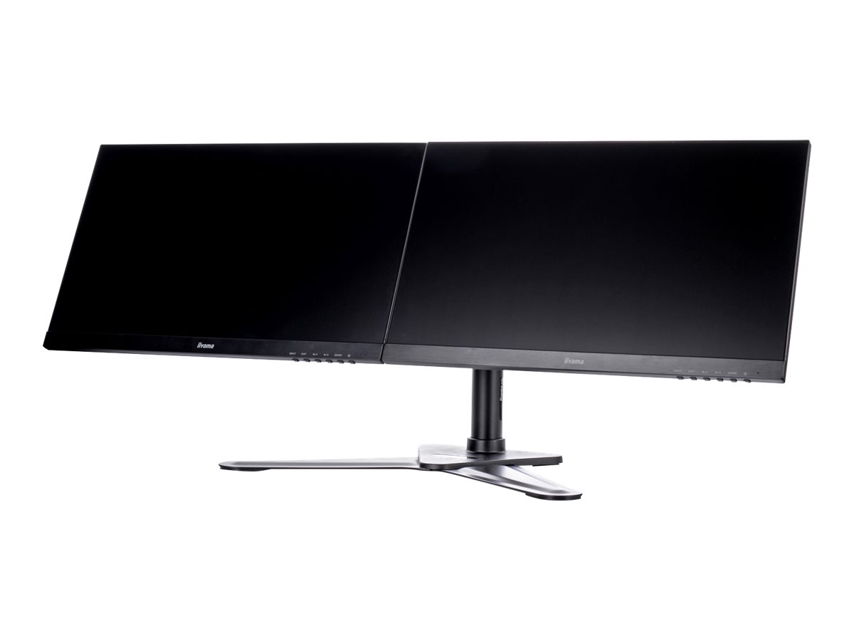 IIYAMA DS1002D-B1 Dual-Monitor Tischhalterung mit Standfuss für Displays von 10 IIYAMA DS1002D-B1 Dual-Monitor Tischhalterung mit Standfuss für Displays von 10