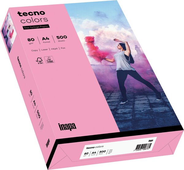 Kopierpapier, Tecno Colors, A4, 80g, rosa