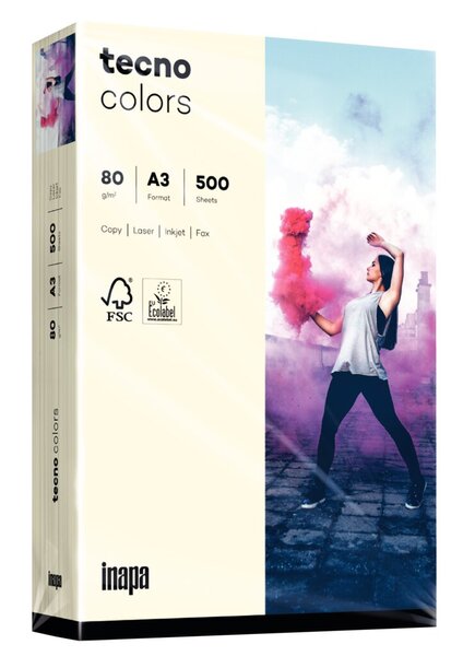 Kopierpapier, Tecno Colors, A3, 80g, hellchamois