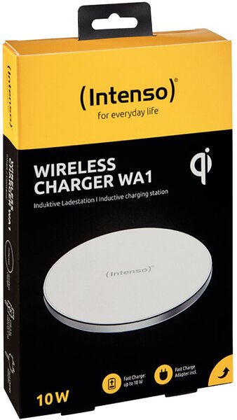 INTENSO Wireless Charger 10W - induktive Ladestation Aluminium weiß INTENSO Wireless Charger 10W - induktive Ladestation Aluminium weiß