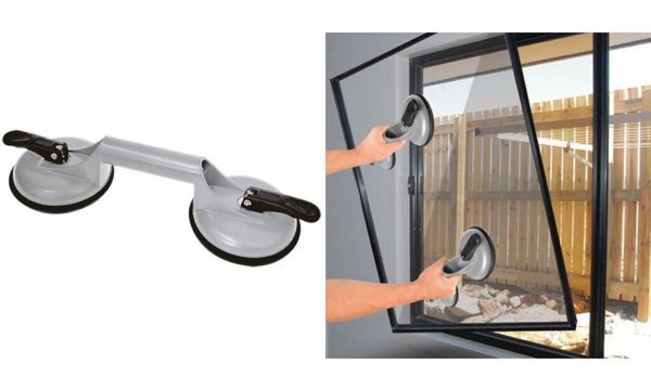 IWH Saugheber Aluminium, mit 2 Köpf en, Tragkraft: 80/100 kg (11570182)