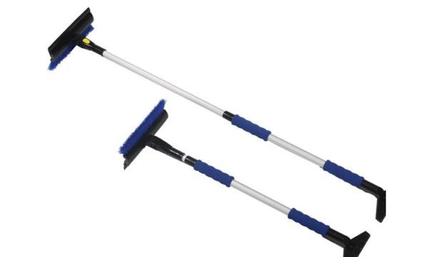 IWH Teleskop-Eiskratzer mit Schneeb esen, 130 cm (11570003)