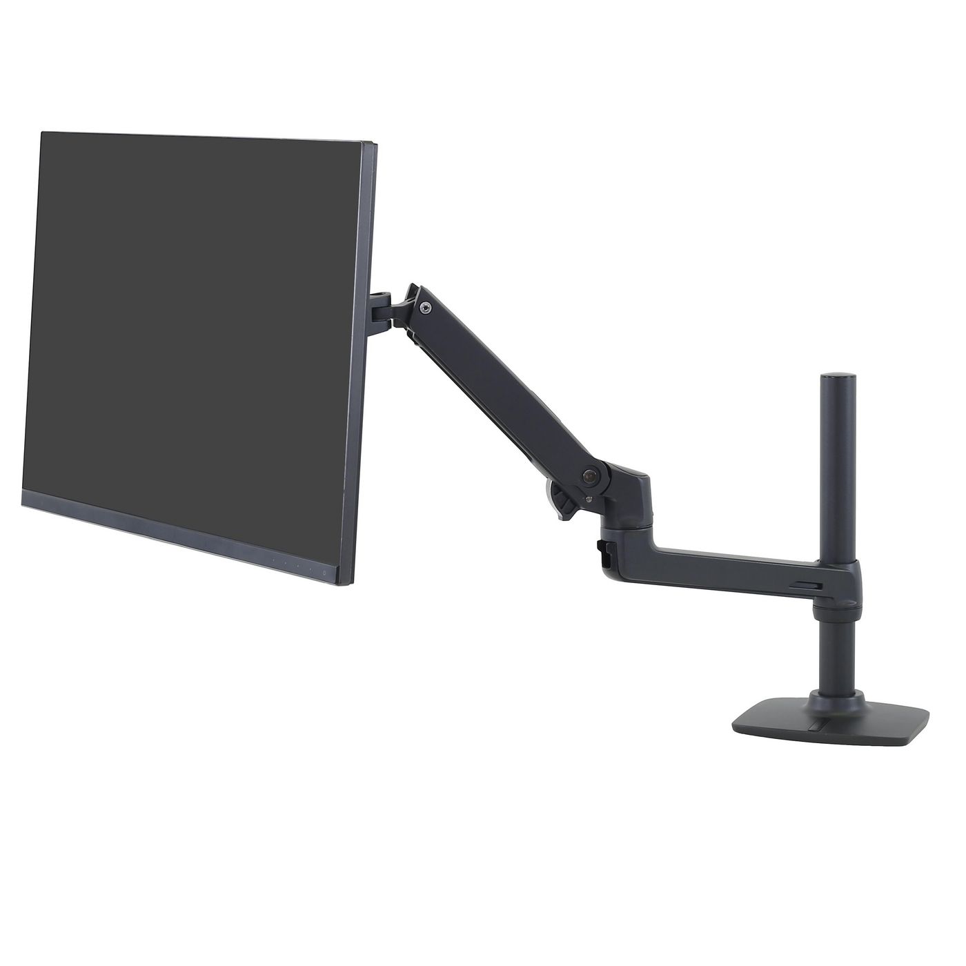 ergotron Monitor-Halterung LX mit hoher Säule 45-537-224 schwarz für 1 Monitor, Tischklemme, Tischbohrung