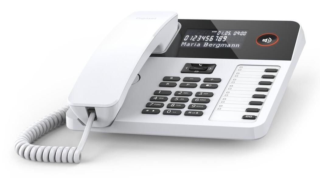 GIGASET DESK 600 weiss schnurgebundenes Tisch- und Wandtelefon