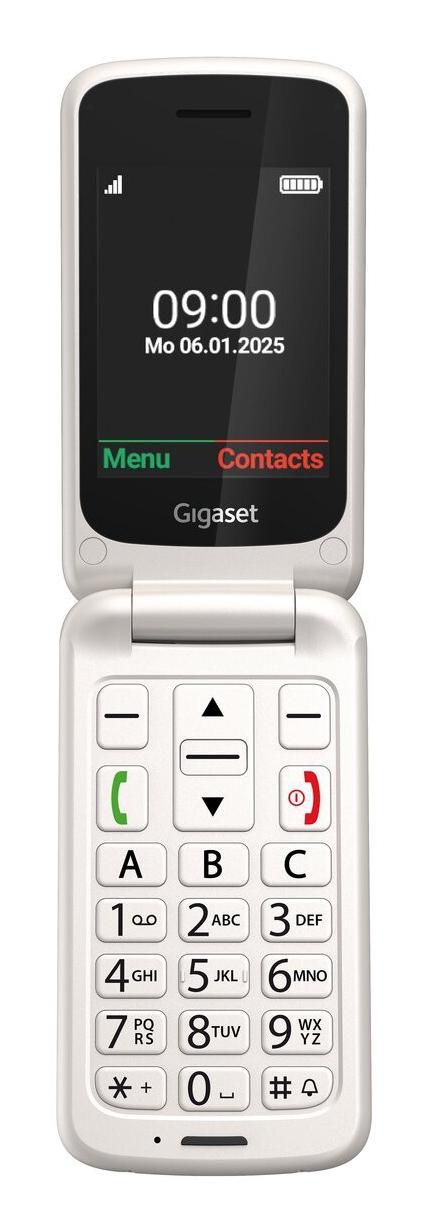GIGASET GL595 Dual Sim White SOS-Button, CAM, SD-card Slot/ GSM 2G/3G/ Usb-C