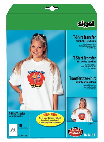 InkJet Transfer T-Shirt Folie A4 für helle Textilien