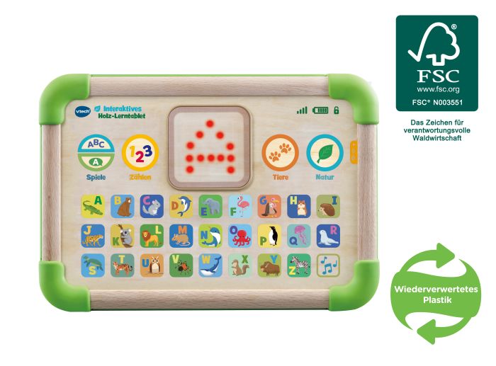 Interaktives Holz-Lerntablet, Nr: 80-613504 Interaktives Holz-Lerntablet, Nr: 80-613504
