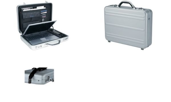 JÜSCHA ALUMAXX Laptop-Attaché-Koffer "MERCATO", Aluminium, silber (45188)