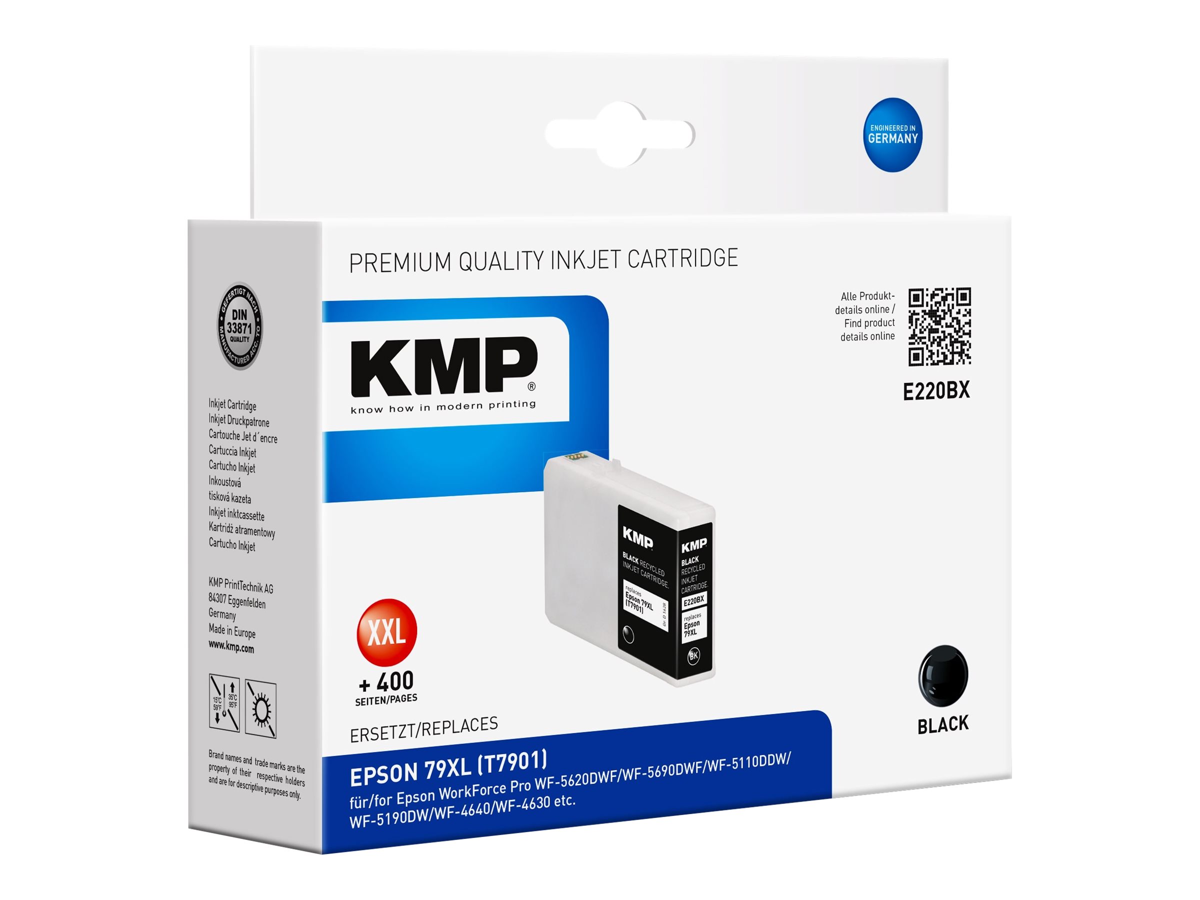 KMP E220BX Schwarz Tintenpatrone