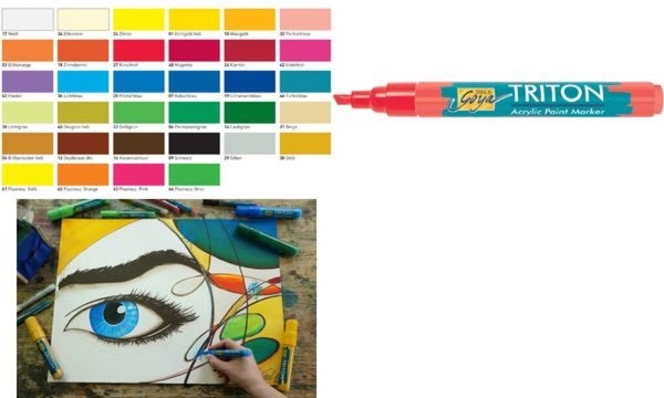 KREUL Acrylmarker TRITON Acrylic Ma rker, neon-gelb (57601767)