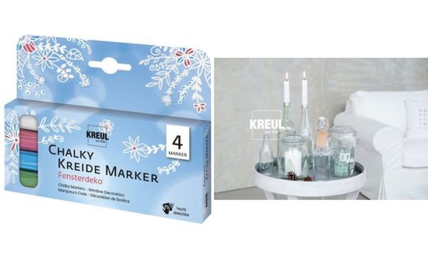 KREUL Kreidemarker Chalky, Medium, 4er-Set Fensterdeko (57602345)